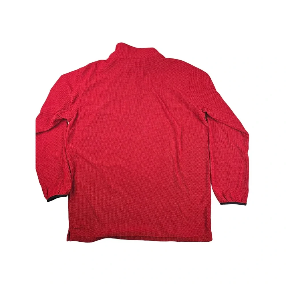LL Bean Sweater Mens Large‎ Tall Red 1/4 Zip Pullover Gorpcore Hiking Outdoors
